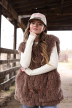 Small Town Smokeshow Trucker Hat - Blush/Olive