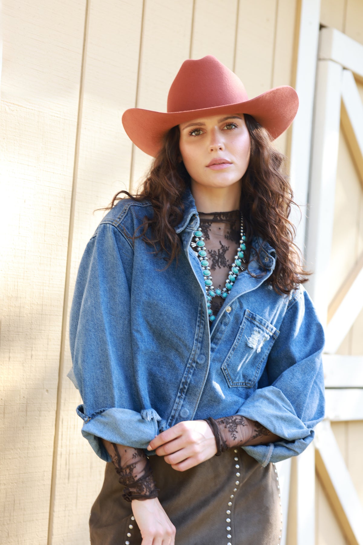 Rider Wool Cowboy Hat - Rust