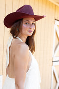 Rider Wool Cowboy Hat - Maroon
