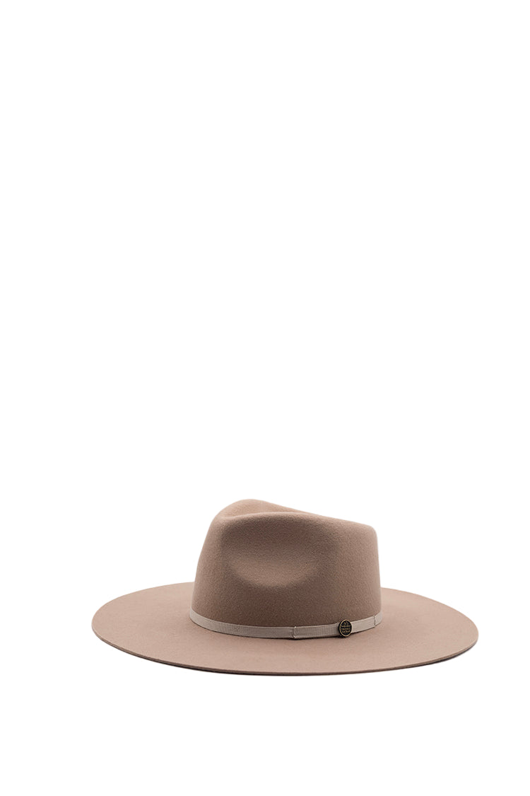Landry Short-Brim Wool Hat - Beige