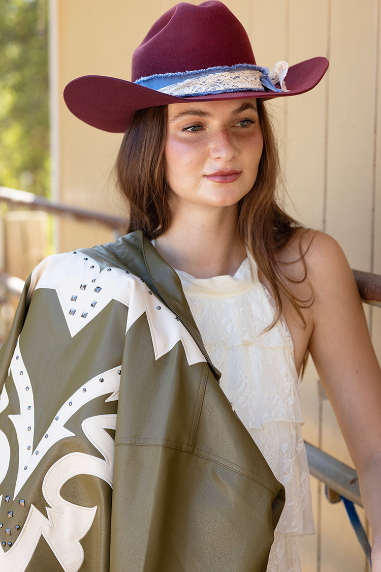 Rider Wool Cowboy Hat - Maroon