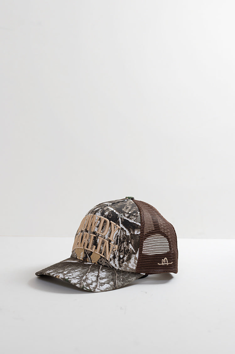 Howdy Darlin' Camo Trucker Hat - Beige