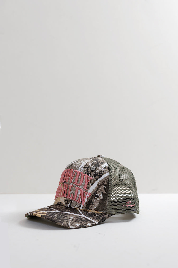 Howdy Darlin' Camo Trucker Hat - Pink