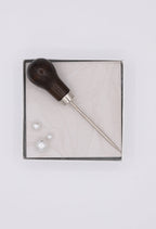 Pearl Hat Pin Kit featuring an awl piercing tool and three pearl stud pins in various sizes to customize the brim or crown of a hat-FleaStyle