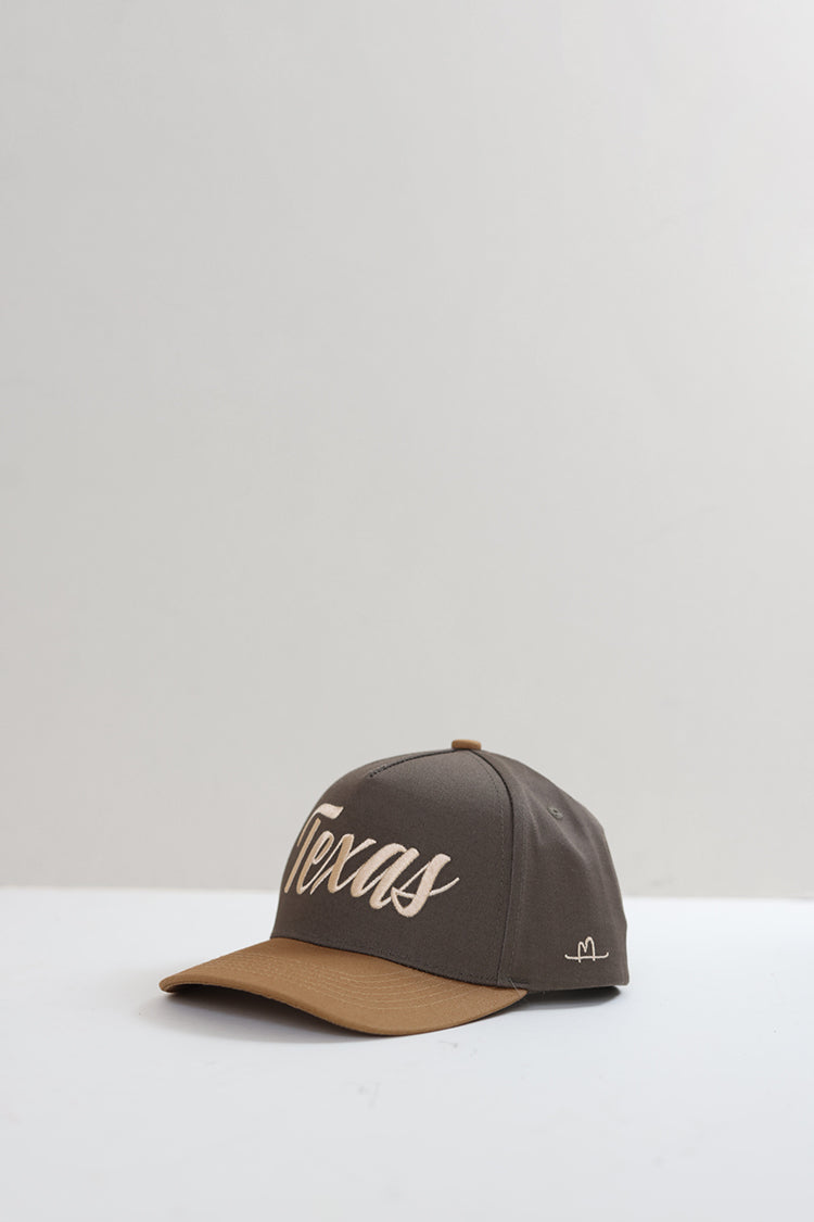 Texas Embroidered Trucker Hat - Gold/Olive-FleaStyle