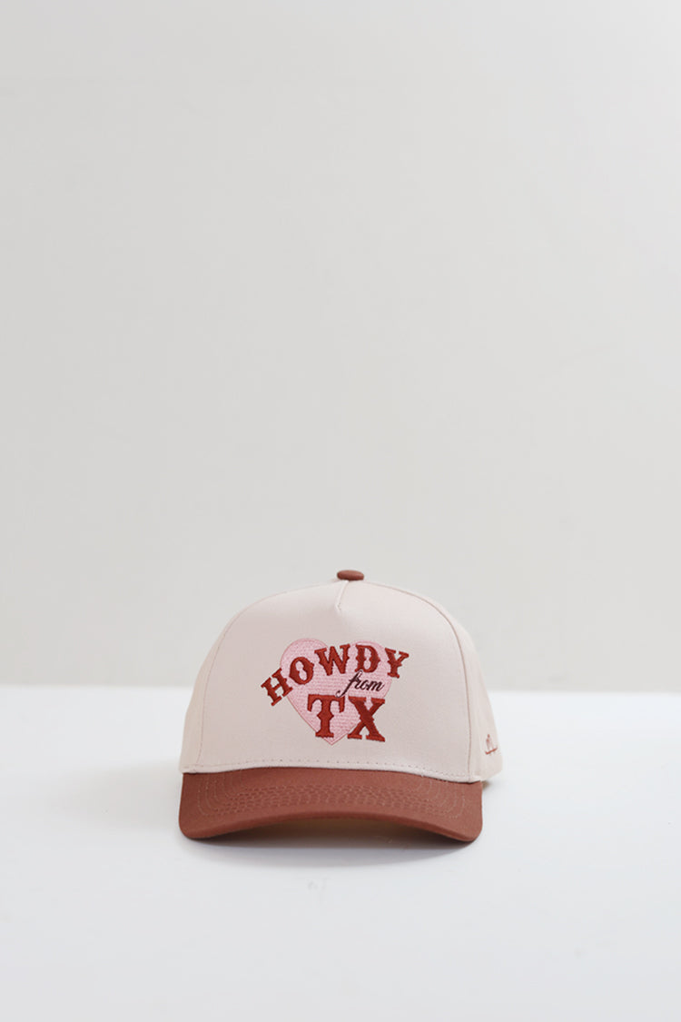 Howdy From TX Trucker Hat - Rust-FleaStyle