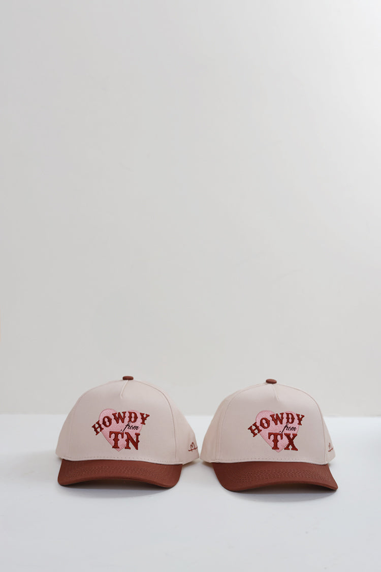 Howdy From TX Trucker Hat - Rust-FleaStyle