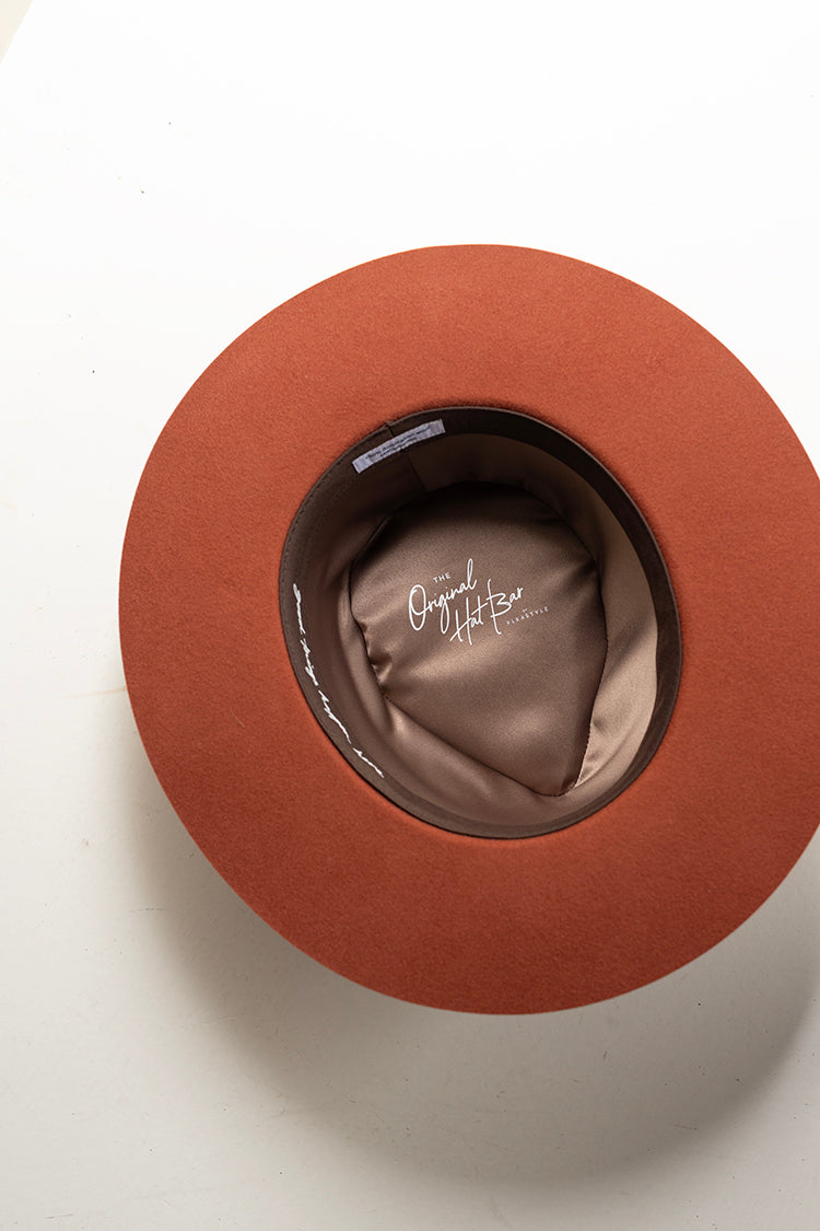 Lenny Wool Short-Brim Hat - Rust
