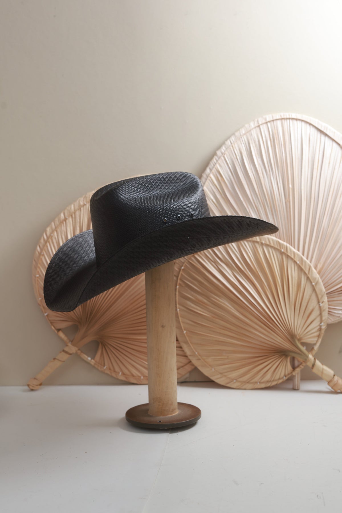 Roger Cowboy Straw Hat - Black-FleaStyle