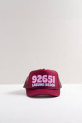 Laguna Zip Code Trucker Hat - Maroon