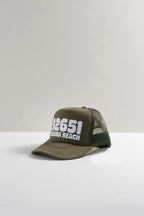 Laguna Zip Code Trucker Hat - Olive