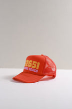 Laguna Zip Code Trucker Hat - Orange