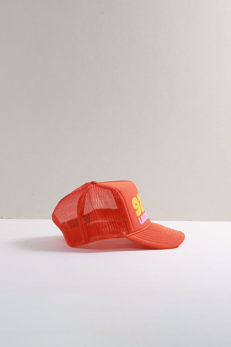 Laguna Zip Code Trucker Hat - Orange