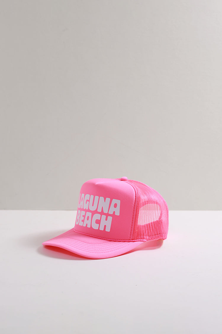 Laguna Beach Trucker Hat - Neon Pink