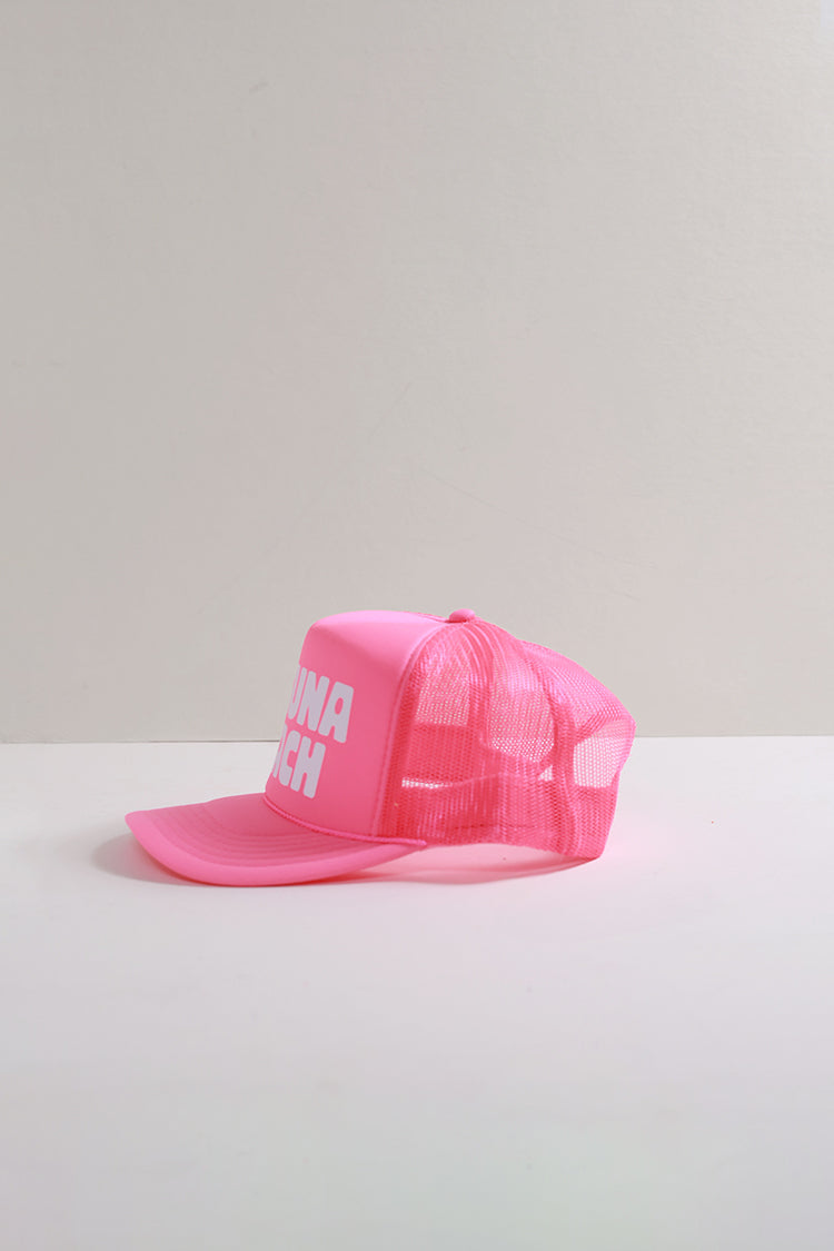 Laguna Beach Trucker Hat - Neon Pink