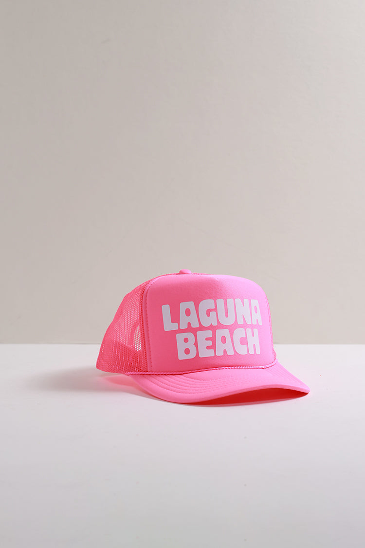 Laguna Beach Trucker Hat - Neon Pink