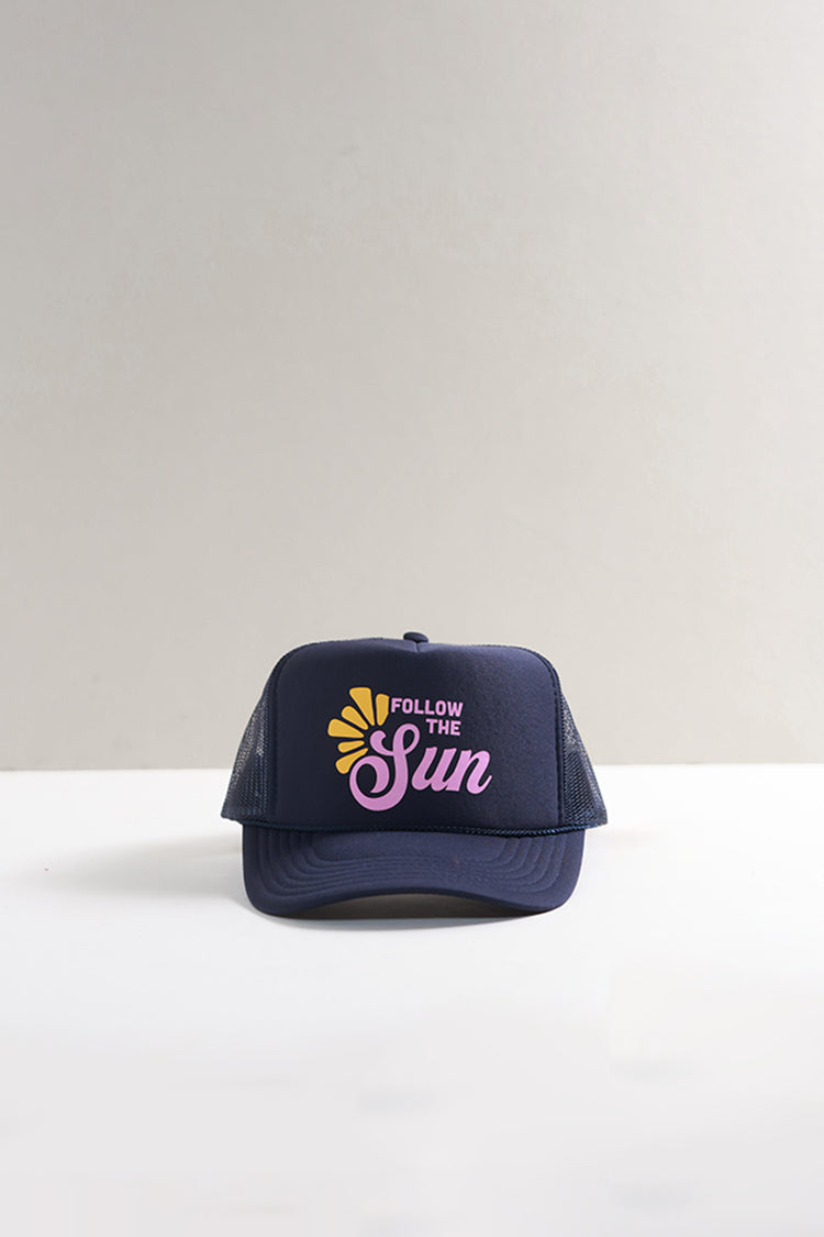 Follow the Sun Trucker Hat - Navy