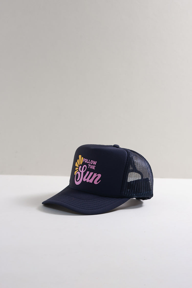 Follow the Sun Trucker Hat - Navy