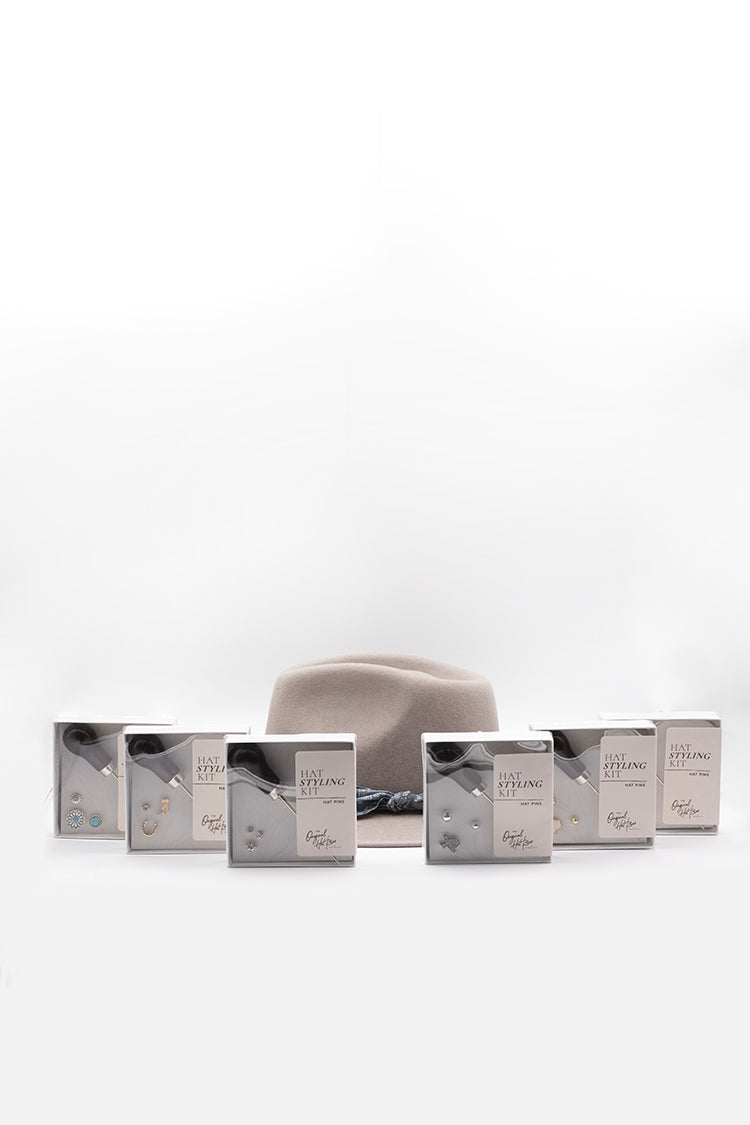  Hat Pin Kits featuring an awl piercing tool and three stud pins in various sizes to customize the brim or crown of a hat-FleaStyle