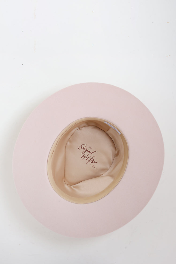 Lenny Wool Short-Brim Hat - Blush
