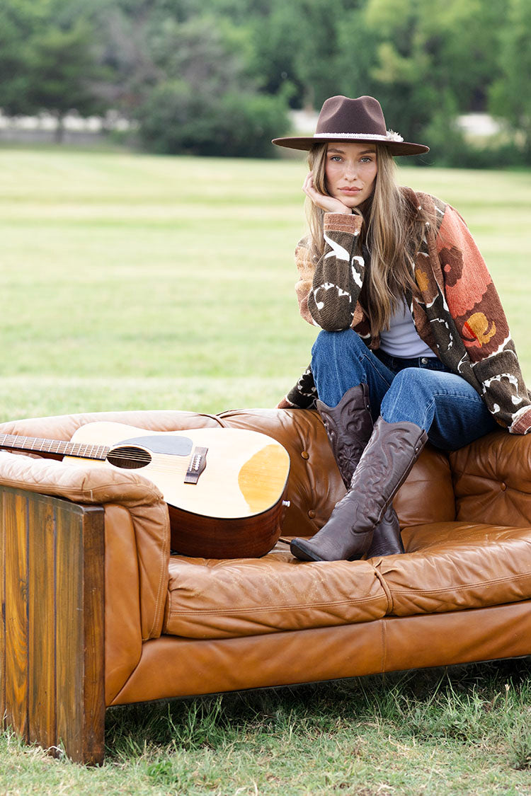 Stevie Wool Wide-Brim Hat - Brown