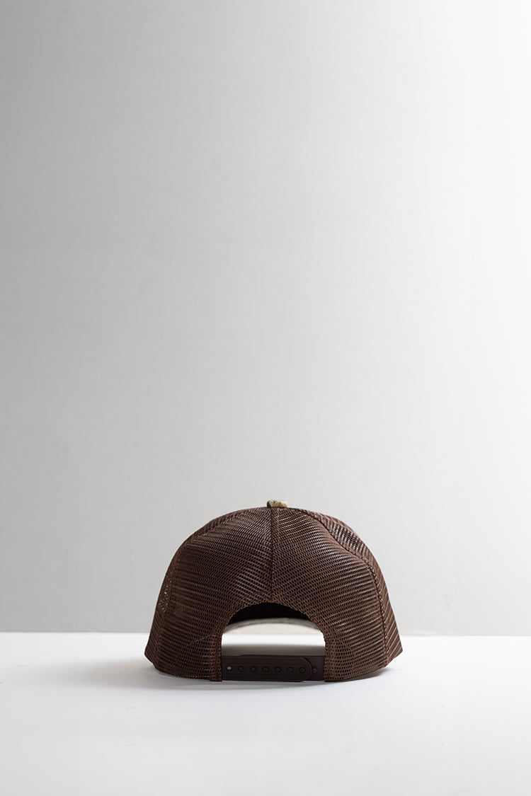  Camouflage and brown embroidered trucker cap with 'Howdy Darlin'' text -FleaStyle
