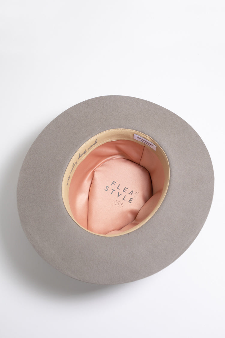 Flea Style Stevie Light Gray Wide Brim Hat - Flea Style