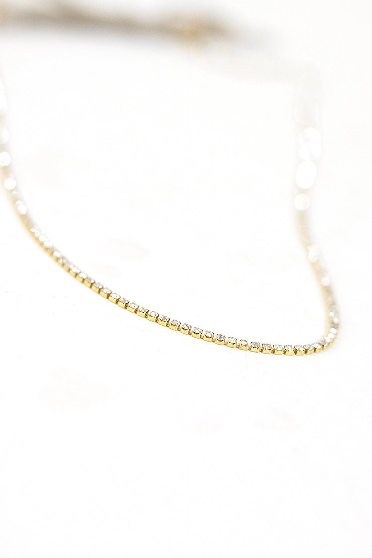 Rhinestone Chain with Suede Hat Band - Flea Style