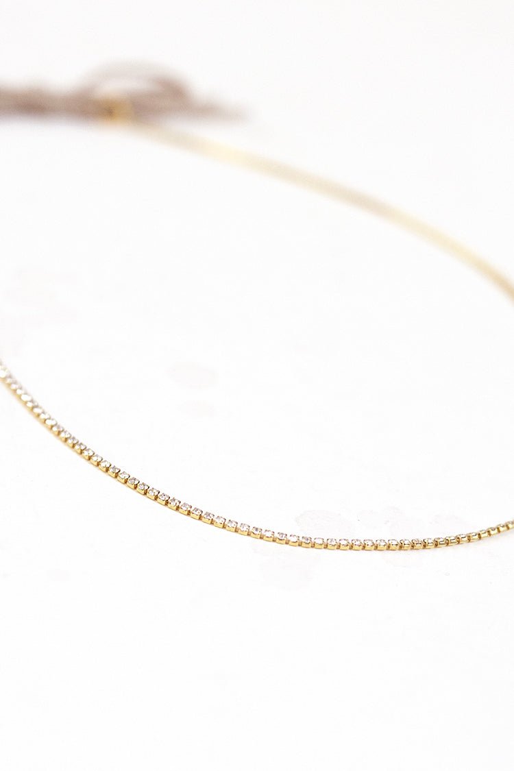 Rhinestone Chain with Suede Hat Band - Flea Style